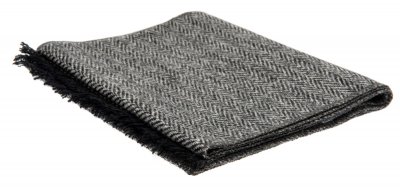 Halstørklæder - CTH Ericson Edgar Harris Tweed Scarf (sort)