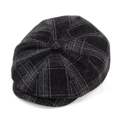 Sixpence / Flat cap - Gårda Premium Banbury Wool Newsboy (sort)
