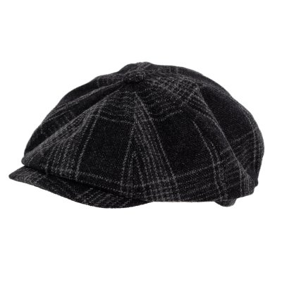 Sixpence / Flat cap - Gårda Premium Banbury Wool Newsboy (sort)