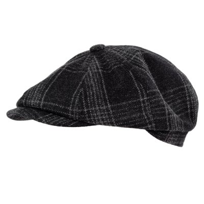 Sixpence / Flat cap - Gårda Premium Banbury Wool Newsboy (sort)