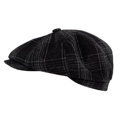 Sixpence / Flat cap - Gårda Premium Banbury Wool Newsboy (sort)