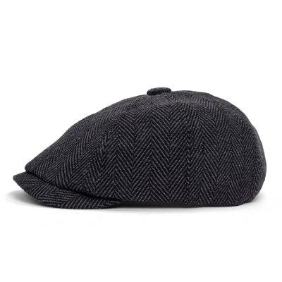 Sixpence / Flat cap - Gårda Burrelton Newsboy (mørkegrå)