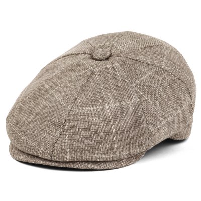 Sixpence / Flat cap - Gårda Clemmons Checkered Newsboy (beige)