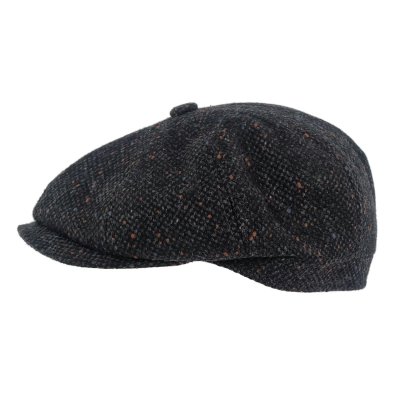 Sixpence / Flat cap - Gårda Premium Consett Wool Newsboy (sort)