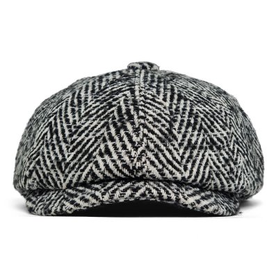 Sixpence / Flat cap - Gårda Coulter Newsboy (sort/hvid)