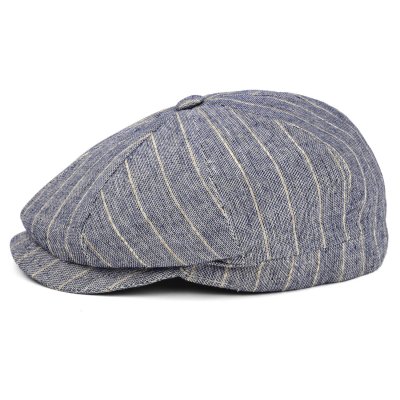 Sixpence / Flat cap - Gårda Crispin Striped Newsboy (blå)