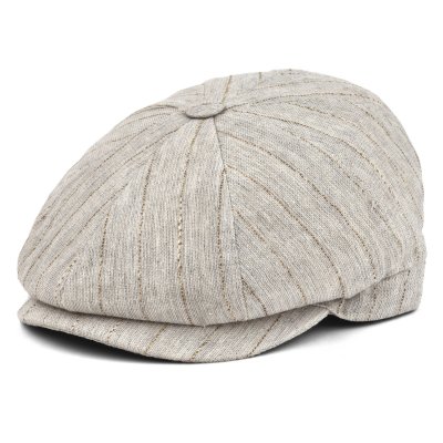 Sixpence / Flat cap - Gårda Crispin Striped Newsboy (greige)