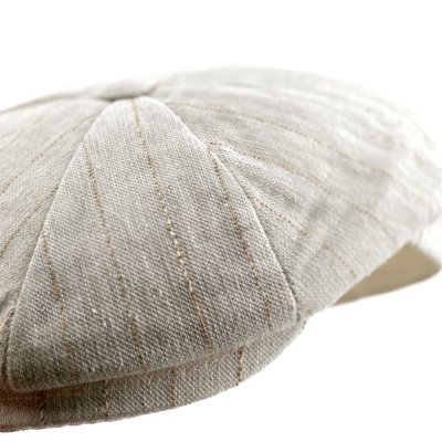 Sixpence / Flat cap - Gårda Crispin Striped Newsboy (greige)