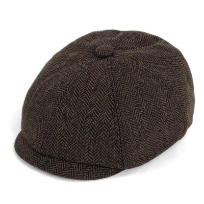 Sixpence / Flat cap - Gårda Digby Newsboy Cap (mørkebrun)