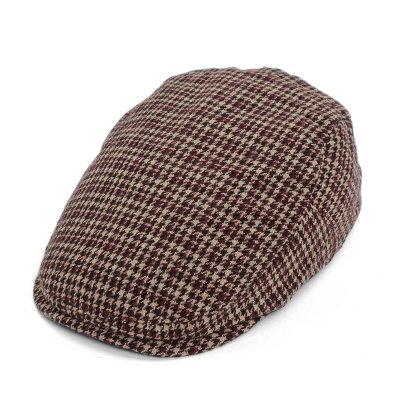 Sixpence / Flat cap - Gårda Dunbeath (brun/rød)