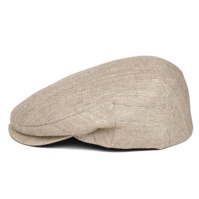 Sixpence / Flat cap - Gårda Edington Striped Sixpence (beige)
