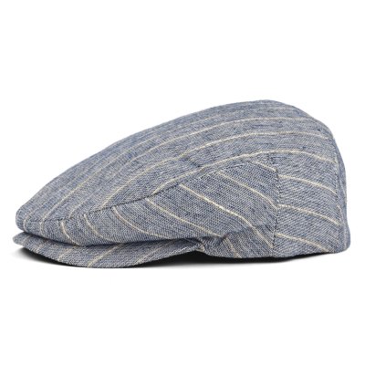 Sixpence / Flat cap - Gårda Edington Striped Sixpence (blå)