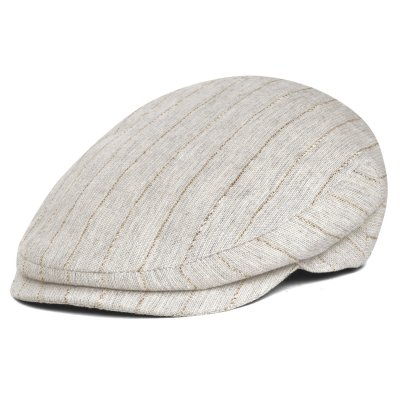 Sixpence / Flat cap - Gårda Edington Striped Sixpence (greige)