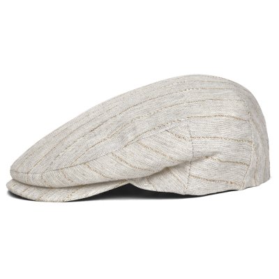 Sixpence / Flat cap - Gårda Edington Striped Sixpence (greige)