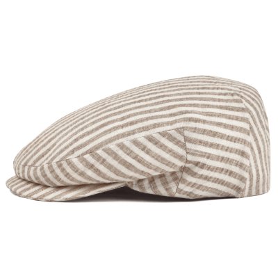 Sixpence / Flat cap - Gårda Gargery Striped Sixpence (beige)