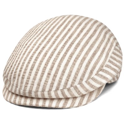 Sixpence / Flat cap - Gårda Gargery Striped Sixpence (beige)