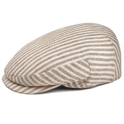 Sixpence / Flat cap - Gårda Gargery Striped Sixpence (beige)