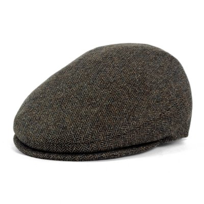 Sixpence / Flat cap - Gårda Premium Kirkby Wool Sixpence (sort/hvid)