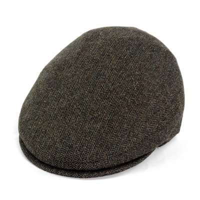 Sixpence / Flat cap - Gårda Premium Kirkby Wool Sixpence (sort/hvid)