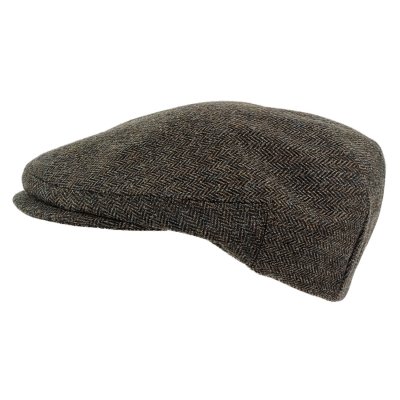 Sixpence / Flat cap - Gårda Premium Kirkby Wool Sixpence (sort/hvid)