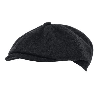 Sixpence / Flat cap - Gårda Premium Larkhall Wool Newsboy (sort)