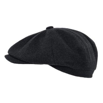 Sixpence / Flat cap - Gårda Premium Larkhall Wool Newsboy (sort)