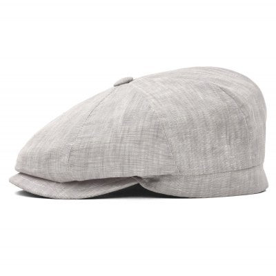 Sixpence / Flat cap - Gårda Palizzi Marina Linen Newsboy Cap (lysegrå)