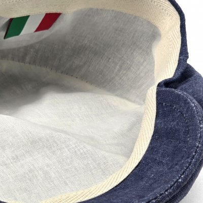 Gubbkeps / Flat cap - Gårda Vero Linen Newsboy Cap (blå)