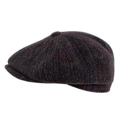Sixpence / Flat cap - Gårda Premium Wrexham Wool Newsboy (blå)