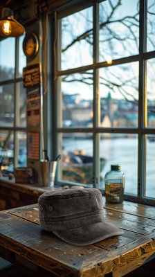 Sixpence / Flat cap - Gårda Viper Army Cap (sort)