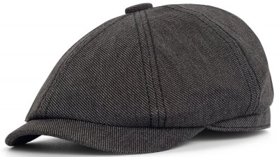 Sixpence / Flat cap - Gårda Carnew Newsboy Cap (sort)