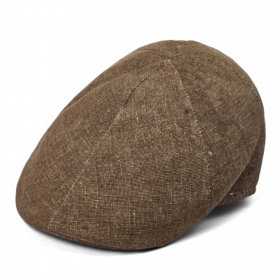 Sixpence / Flat cap - Gårda Tallone Linen Flat Cap (brun)