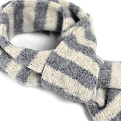 Halstørklæder - Gårda Grindelwald Striped Wool Mix Scarf (beige/grå)