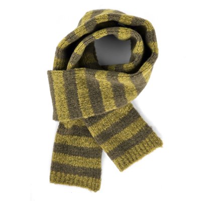 Halstørklæder - Gårda Grindelwald Striped Wool Mix Scarf (grøn)