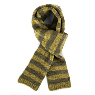 Halstørklæder - Gårda Grindelwald Striped Wool Mix Scarf (grøn)