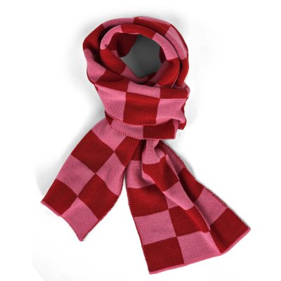 Halstørklæder - Gårda Kitzbühel Merino Wool Check Scarf (rød/pink)