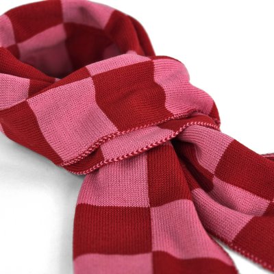 Halstørklæder - Gårda Kitzbühel Merino Wool Check Scarf (rød/pink)