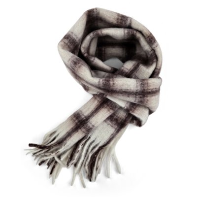 Halstørklæder - Gårda Rennell Check Wool Mix Scarf (beige)