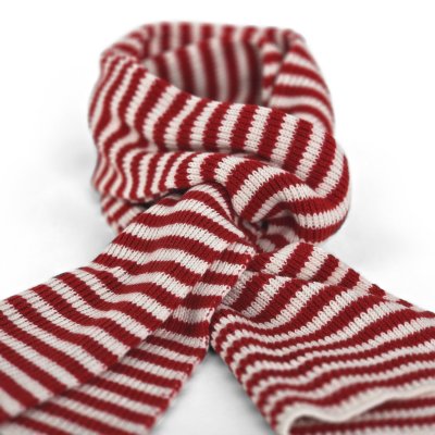 Halstørklæder - Gårda Engelberg Striped Wool Mix Scarf (rød/hvid)