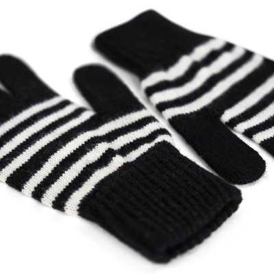 Handsker - Gårda Cavalese Knitted Wool Mix Gloves (sort/hvid)