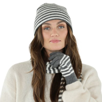 Handsker - Gårda Cavalese Knitted Wool Mix Gloves (grå/hvid)