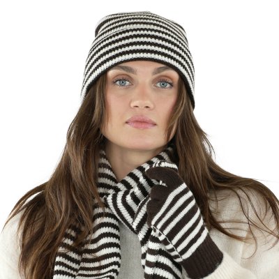 Handsker - Gårda Cavalese Knitted Wool Mix Gloves (sort/hvid)