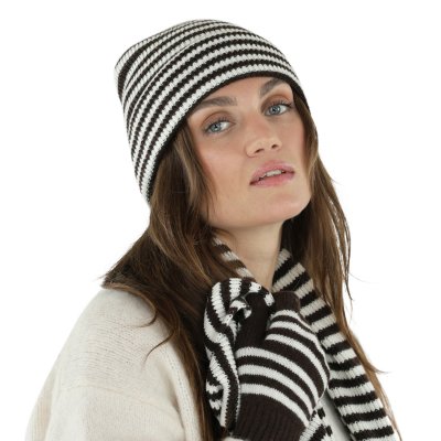 Handsker - Gårda Cavalese Knitted Wool Mix Gloves (brun/hvid)