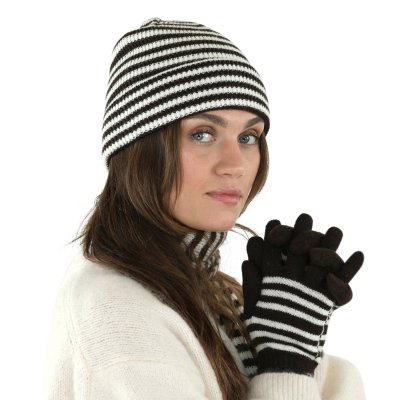 Handsker - Gårda Cavalese Knitted Wool Mix Gloves (sort/hvid)