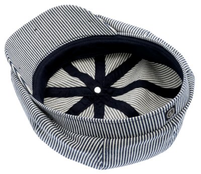 Sixpence / Flat cap - CTH Ericson Alan Candy Stripe (blå/hvid)