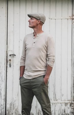 Sixpence / Flat cap - CTH Ericson Edward Pepita Ivy Cap (grøn/beige)