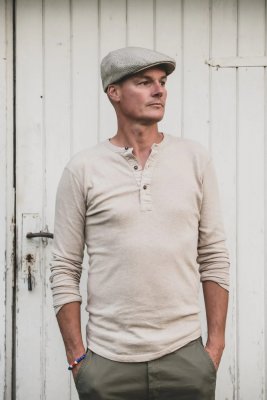Sixpence / Flat cap - CTH Ericson Edward Pepita Ivy Cap (grøn/beige)