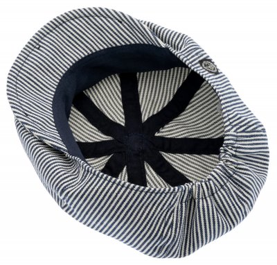 Sixpence / Flat cap - CTH Ericson Theodor Jr. Newsboy Cap (blå/hvid)