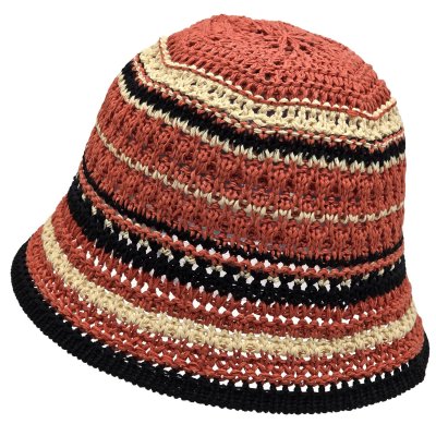 Hatte - Gårda Adeje Knitted Bucket Hat (rød/multi)