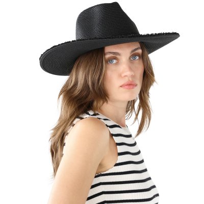 Stråhat - Gårda Alicante Fedora (sort)